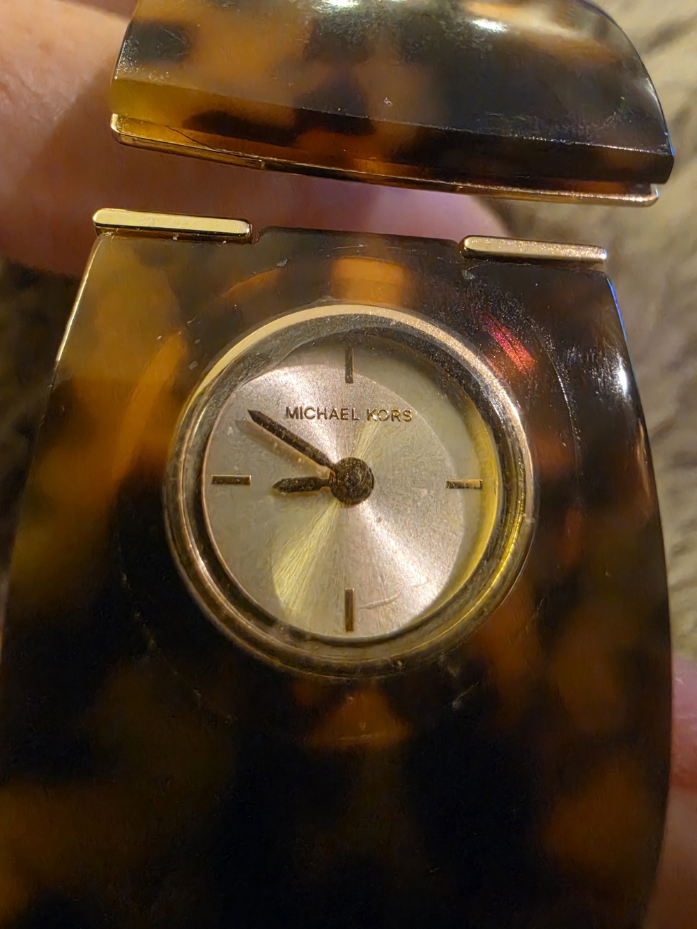 Michael Kors Tortoiseshell Bangle Watch - Brown